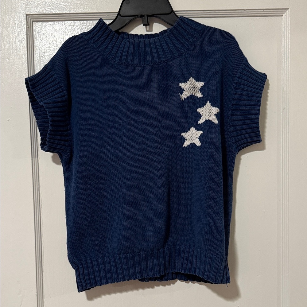 Cozy Navy Blue Star Sweater for Kids